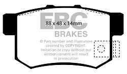 DP2781/2 Klocki hamulcowe GREENSTUFF EBC Brakes Honda Accord CM1 Accord CM2 Accord CN2 Civic 6th Gen MB3 Civic 6th Gen MB4 Element Legend KA7 Legend KA8 Legend KA9 Odyssey Shuttle Stepwagon