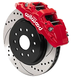 Wilwood 140-17275-DR AERO6-DM Direct-Mount Truck Front Brake Kit 13.38 Drilled Red for Jeep