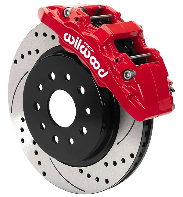 Wilwood 140-17275-DR AERO6-DM Direct-Mount Truck Front Brake Kit 13.38 Drilled Red for Jeep