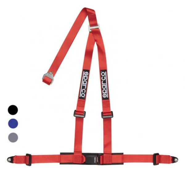 Pasy bezpieczeństwa Sparco 2" 3 punktowe ECE Czerwone - 04608BV1.R