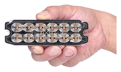 Lampa Ostrzegawcza Kogut LED Purelux Strobe Ultra Slim 12V 24V 111mm 15W