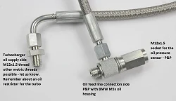 Wąż olejowy zasilania turbo FTWL BMW M50 / M52 / M54 / S54 - AN4
