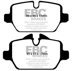 DP41576R Klocki hamulcowe YELLOWSTUFF EBC Brakes BMW 1 Series E81 116 1 Series E81 118 1 Series E81 120 1 Series E87 116 1 Series E87 118 1 Series E87 120 3 Series E90 316 3 Series E90 318 3