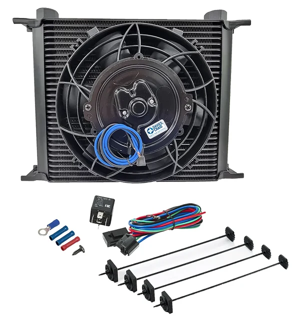 Davies Craig DC608 uniwersalna chłodnica oleju silnika i skrzyni biegów 50mm 30-Row AN10 8"Fan Combo 12V