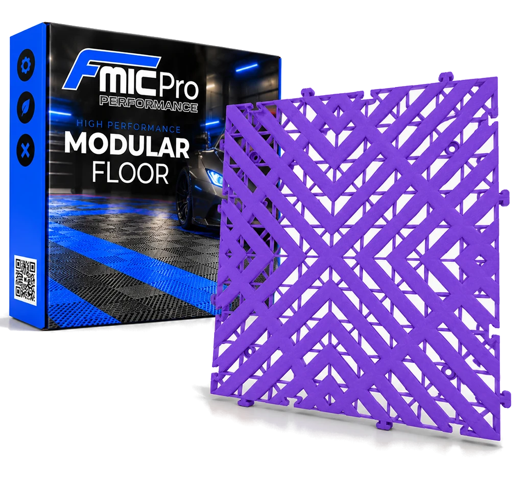Podłoga modułowa panelowa FMIC.Pro do garażu warsztatu 40x40cm 30mm Fioletowy