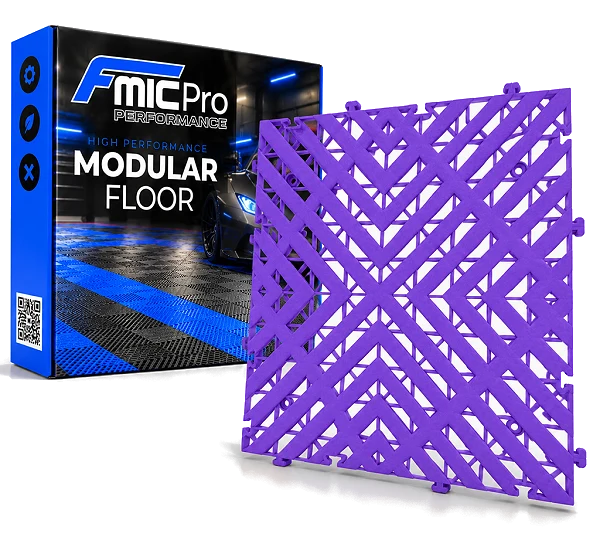 Podłoga modułowa panelowa FMIC.Pro do garażu warsztatu 40x40cm 30mm Fioletowy