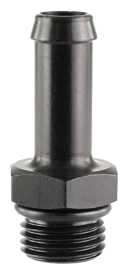 10mm 3/8"" Hose End to -6 AN ORB Male Straight Black TS-OH-0610-BK