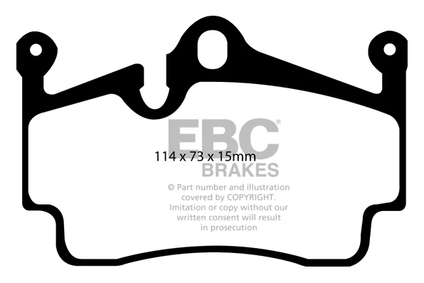 DP81920RP1 Sportowe klocki hamulcowe RP-1 Racing EBC Brakes Porsche Boxster 987 Boxster Spyder 987 Boxster 981 Boxster 718 Cayman 987 Cayman 981 Cayman 718 Porsche Boxster Boxster S Boxster