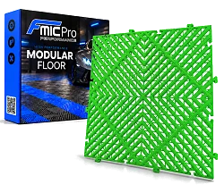 Podłoga modułowa panelowa FMIC.Pro do garażu warsztatu 40x40cm 20mm Zielony