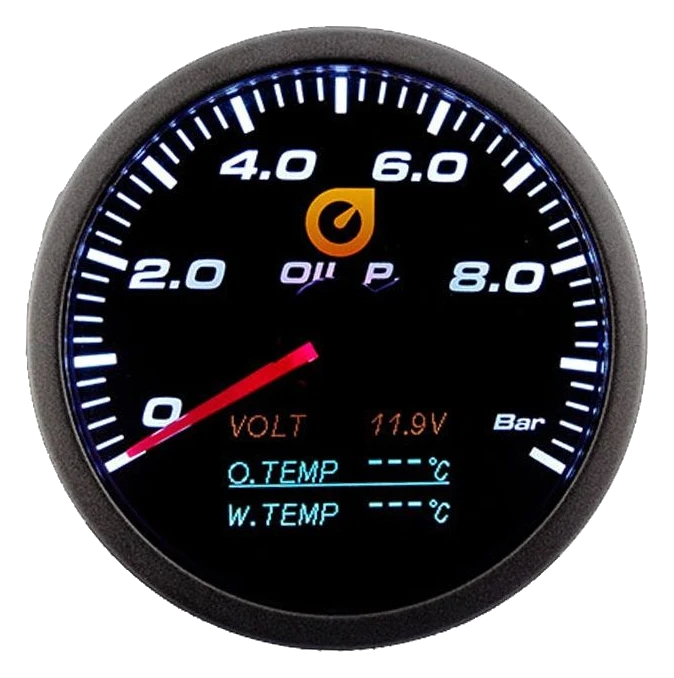 Auto Gauge 60mm - Wskaźnik 4w1 Ciśniene oleju napięcie temperatura wody i oleju