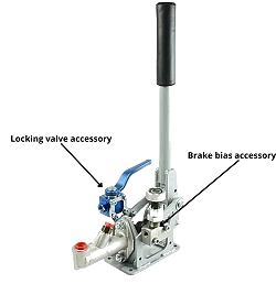 Hydrauliczny Hamulec Ręczny Odwrócony Mechanizm Montaż Poziomy / Pionowy RacingPedalBoxes - Szary