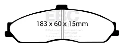 DP51162NDX Klocki hamulcowe BLUESTUFF NDX EBC Brakes AC MK VI Cadillac XLR Chevrolet Corvette C5 Corvette C5 Z06 Corvette C6 Corvette C6 Z51 Opel Monaro Pontiac GTO VAUXHALL Monaro Cadillac