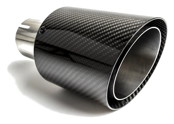 Uniwersalna końcówka tłumika okrągła 90mm długość 105mm średnica montażowa 65mm - N1-90CF/65