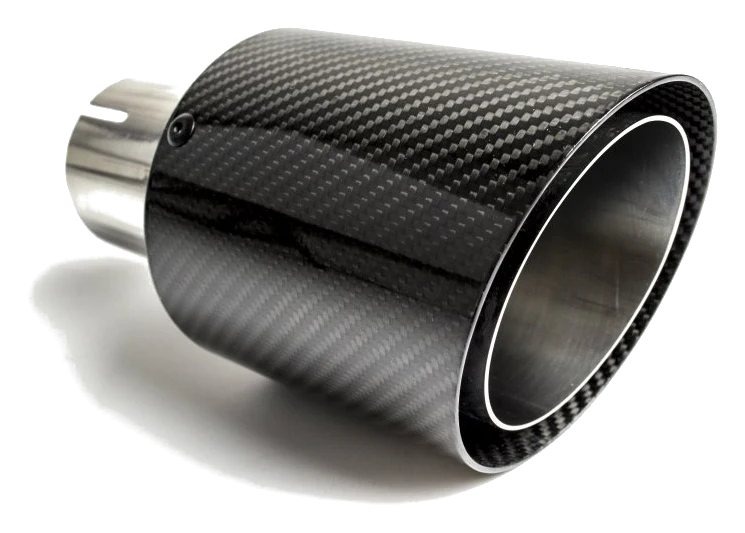 Uniwersalna końcówka tłumika okrągła 90mm długość 105mm średnica montażowa 55mm - N1-90CF/55