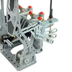Pedalbox Kit Car Mocowany do Podłogi z Podparciem Stopy RacingPedalBoxes - Szary