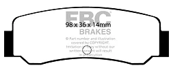 DP392 Klocki hamulcowe ULTIMAX2 EBC Brakes Mitsubishi Lancer Toyota Corolla AE86 Coupe