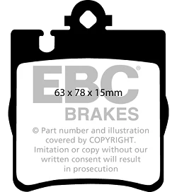DP41441R Klocki hamulcowe YELLOWSTUFF EBC Brakes Mercedes-Benz CLK C209 CLK200K CLK C209 CLK240 CLK C209 CLK280 CLK C209 CLK320 CLK C209 CLK350 CLK C209 CLK270 D CLK C209 CLK320 D CLK C209 S