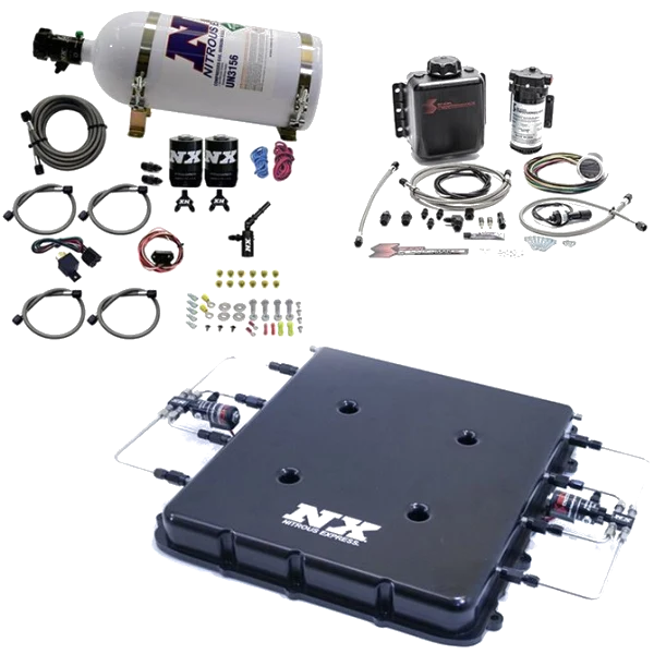 Nitrous and Water Methanol System with Billet LT4 Supercharger Lid 10LB Nitrous Express NX 20939BMF-10