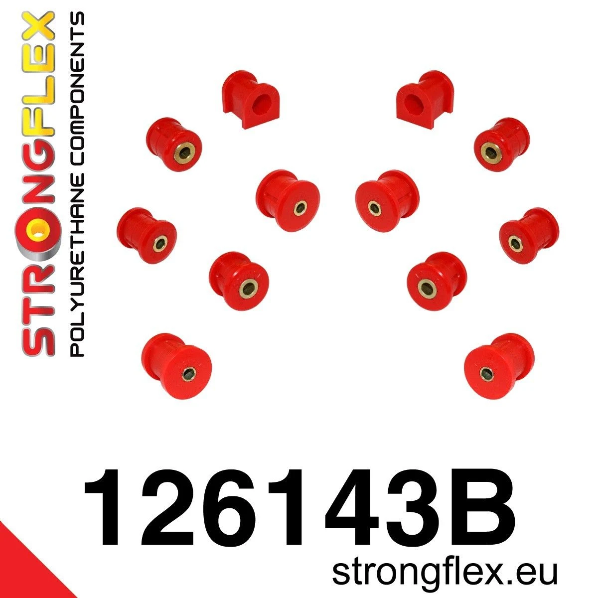 126143B: Zestaw tulei zawieszenia tylnego Mitsubishi Lancer EVO 7/8/9