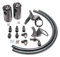 Dual Catch Can Kit for Ford Mustang GT 11-14 Fluid Lock Radium Engineering