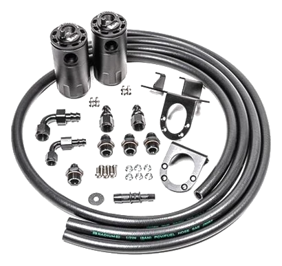 Dual Catch Can Kit for Toyota Tundra 07-21 Fluid Lock Radium Engineering
