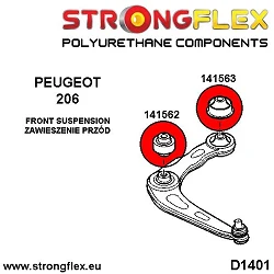 141563A: Tuleja wahacza przedniego tylna SPORT Peugeot 206