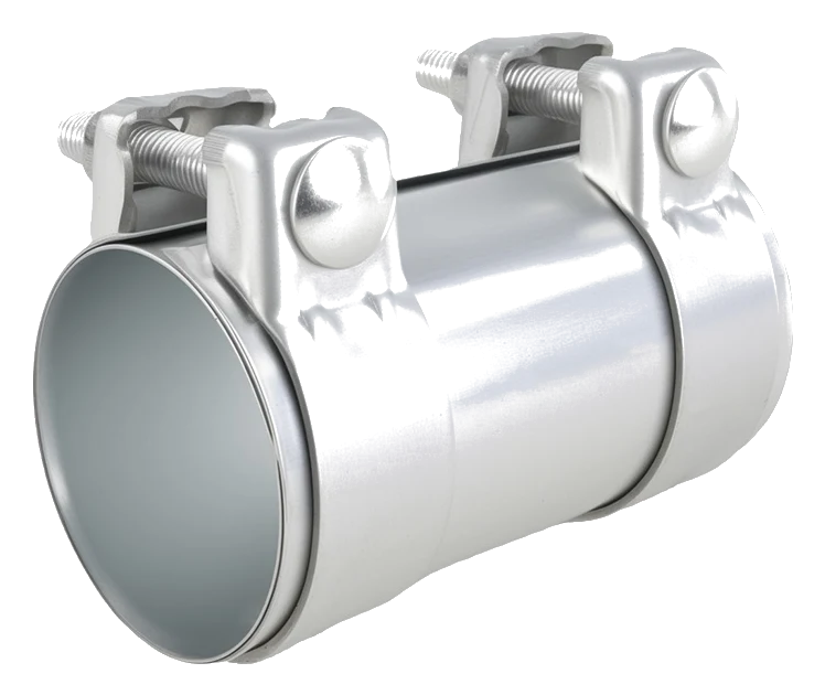 Łącznik rur układu wydechowego z obejmami 76mm 3”