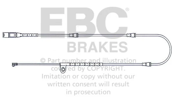 EFA141 Czujnik zużycia klocków hamulcowych EBC Brakes BMW X5 E70 X5 F15 X6 E71 X6 F16 BMW X5 X6