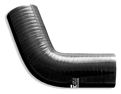 Silikonowe kolanko redukcyjne 67' 28/38mm Czarny - 006728/38-B