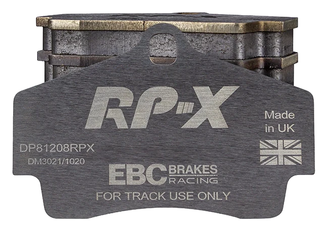 DP81208RPX Sportowe klocki hamulcowe RP-X Racing EBC Brakes Porsche Boxster 986 Boxster 987 Cayman 987 Porsche 911 996 911 997 Boxster Boxster S Cayman 911 996 Carrera 911 996 Carrera 4 911