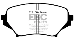 DP41774R Klocki hamulcowe YELLOWSTUFF EBC Brakes Mazda Mazda Miata MX5 MX5 Mk3 NC