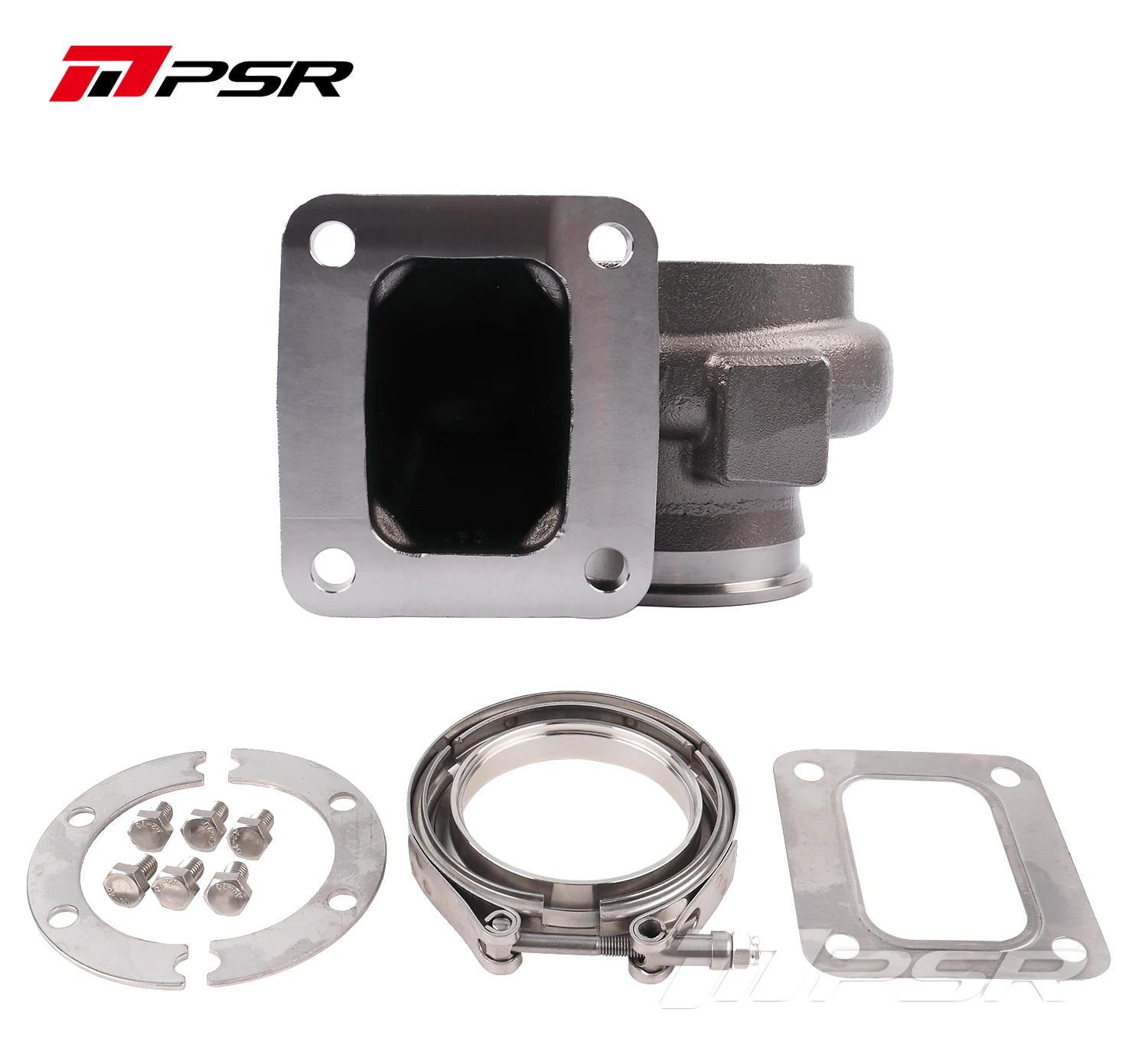 Pulsar PSR PTX35 Turbine Housing for 3576 / 3582 Turbos Stainless STeel T4 Open V-Band Outlet 0.63A/R