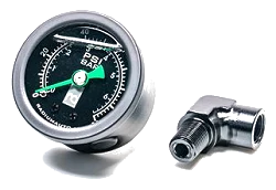 Fuel Pressure Gauge with 90 Deg Adapter Radium Engineering