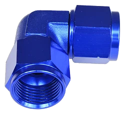 AN4 90' Nypel adapter żeńsko-żeński Niebieski