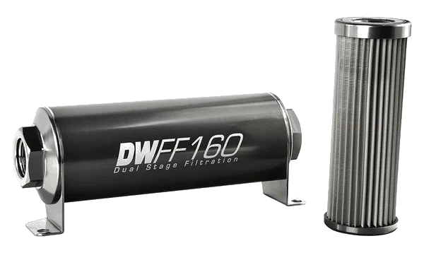 DeatschWerks In-Line Fuel Filter Kit -10AN Female 10 Micron 160mm