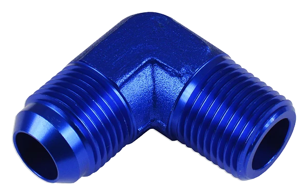 AN10-3/8 NPT 90'  Nypel adapter męsko-męski Niebieski