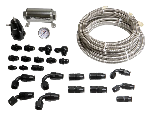 Zestaw hydrauliczny PTFE ze stali nierdzewnej 8AN DeatschWerks BMW 3-Series E36 E46 1992-2006