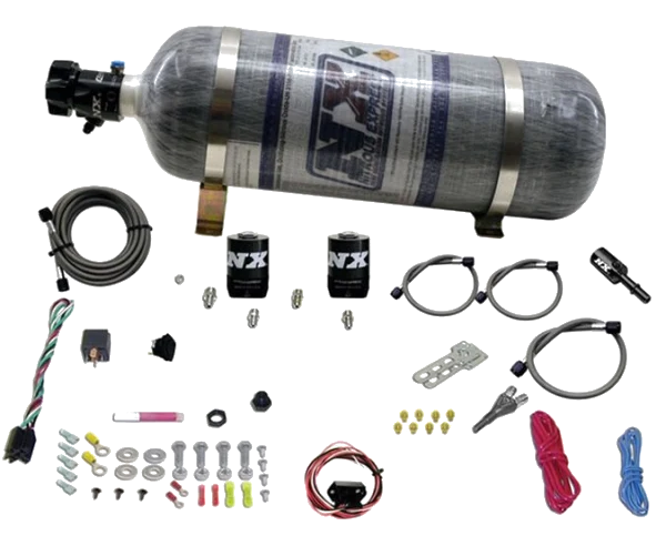 Single Nozzle System with 12Lb Composite Bottle for Ford Coyote 5.0 (35-150Hp) Nitrous Express NX 20932-12
