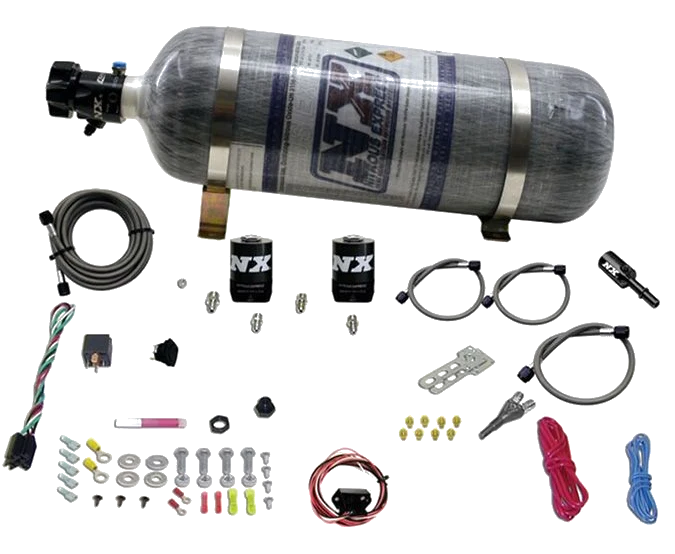 Single Nozzle System with 12Lb Composite Bottle for Ford Coyote 5.0 (35-150Hp) Nitrous Express NX 20932-12