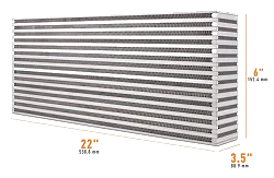 Uniwersalny rdzeń intercoolera Mishimoto 22.00" x 6.00" x 3.50"