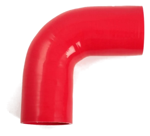 Wąż silikonowy czerwony 90 stopni 3,5" (89mm)