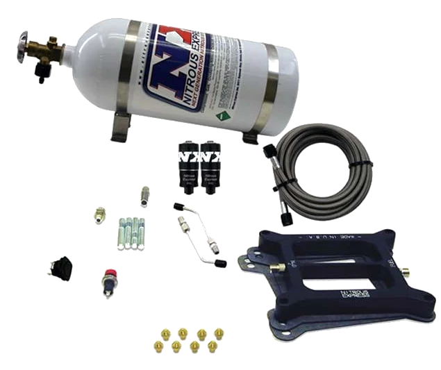 4150 Hitman Nitrous Plate System 100-150-200Hp with 10Lb Bottle Nitrous Express NX 40040-10