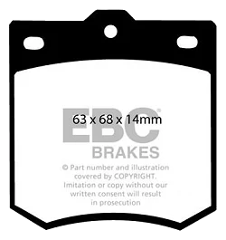 DP138 Klocki hamulcowe ULTIMAX2 EBC Brakes Mazda 1000 1300 Toyota Corona