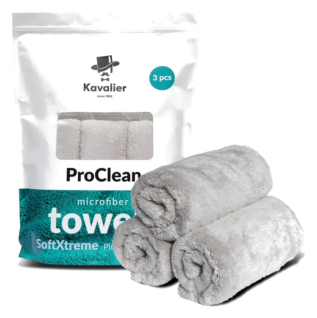 KAVALIER ProClean Microfiber Towel - SoftExtreme Plush Perfection 500 Grey 3pack