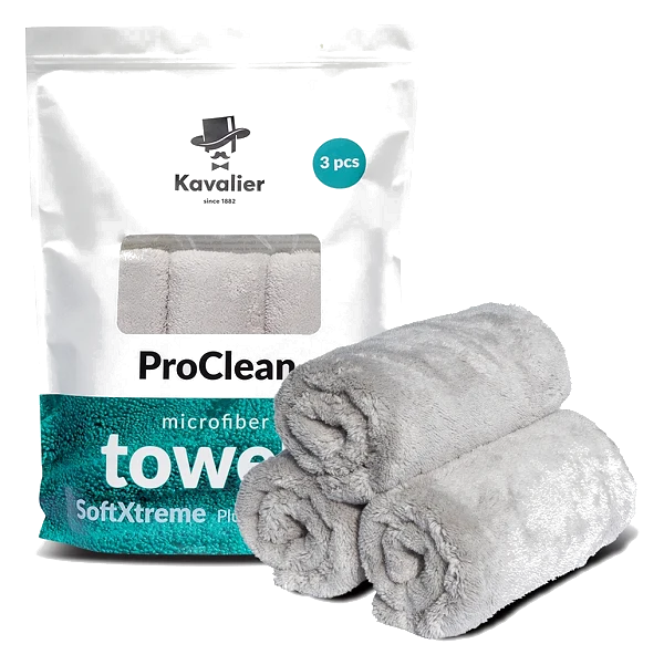 KAVALIER ProClean Microfiber Towel - SoftExtreme Plush Perfection 500 Grey 3pack