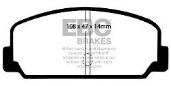 DP200 Klocki hamulcowe ULTIMAX2 EBC Brakes Daihatsu Charmant Subaru Leone Series 1 A22 Leone Series 1 A25 Leone Series 1 A33 Leone Series 1 A66 Leone Series 1 A67 Subaru COMMERCIAL 284/MV/Sh