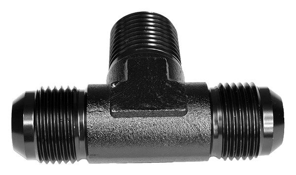 Trójnik męski/męski/męski AN6-1/8 NPT-AN6 Czarny