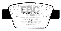 DP41381R Klocki hamulcowe YELLOWSTUFF EBC Brakes Alfa Romeo Fiat Bravo Multipla Stilo Stilo Multiwagon Lancia Delta MiTo