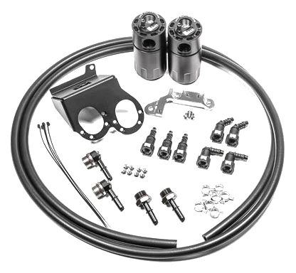 Dual Catch Can Kit CCV Fluid Lock Radium Engineering for Chevrolet Corvette LT1 2014-2019