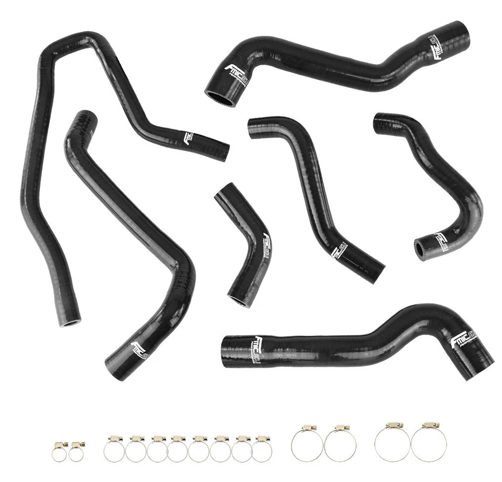 Zestaw Przewodów Silikonowych do Układu Chłodzenia FMIC.EU BMW E90 318i 320i N46 2004-2013 - Czarny